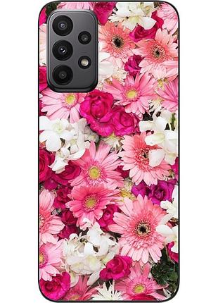 Силиконовый чехол бампер для samsung a23 galaxy a235f с картинкой нежные цветы