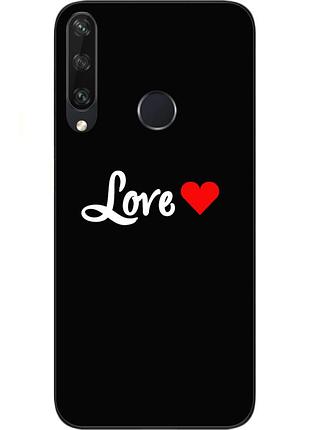 Силіконовий чохол бампер для huawei y6p з картинкою love