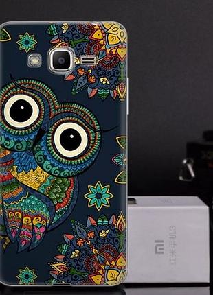 Силіконовий бампер для samsung galaxy j2 prime g532f з картинкою сова з візерунками