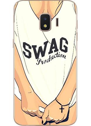 Оригінальний tpu чехол з картинкою для samsung j2 core j260 galaxy 2018 дівчина в майці swag