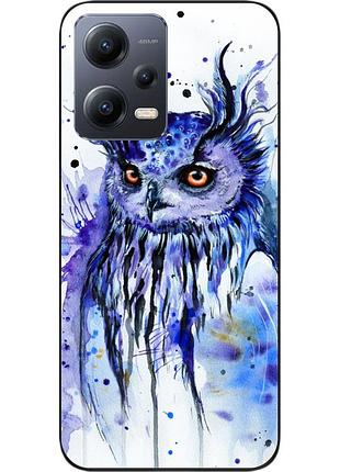 Силіконовий чохол для xiaomi poco x5 5g з картинкою сова акварель