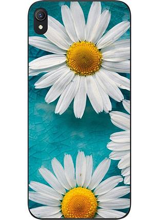 Силиконовый чехол для vivo y1s с картинкой ромашки