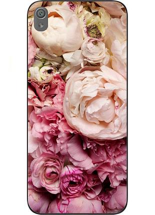 Чехол силиконовый для sony xperia xa с картинкой пионы