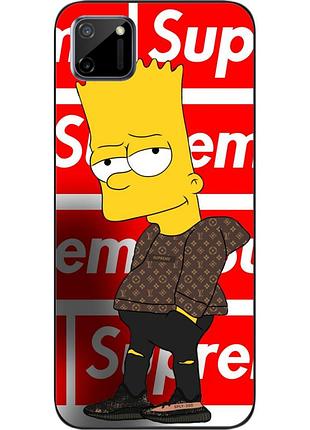 Силиконовый чехол для realme c11 с картинкой симпсон