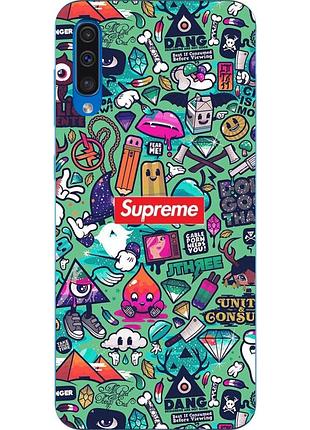 Силіконовий чохол з малюнком для samsung galaxy a50 2019 a505f креатив supreme