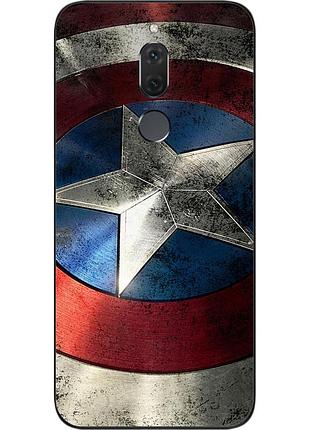 Силиконовый чехол бампер для huawei mate 10 lite с картинкой капитан америка