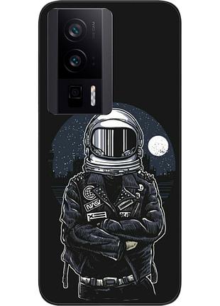Силиконовый чехол бампер epik для xiaomi poco f5 pro с картинкой космонавт и луна