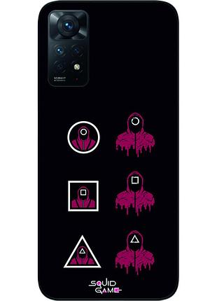 Силиконовый чехол для xiaomi redmi note 11 pro с картинкой игра в кальмара солдаты