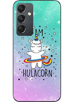 Силиконовый чехол для samsung a24 galaxy a245f с картинкой единорог