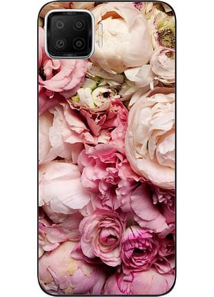 Чехол силиконовый для oppo a73 с картинкой пионы