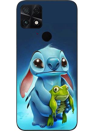 Силиконовый чехол бампер для xiaomi poco c40 с картинкой стич