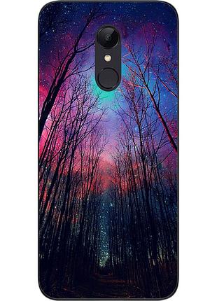 Силіконовий чохол бампер для xiaomi redmi 5 з картинкою ліс космічне небо