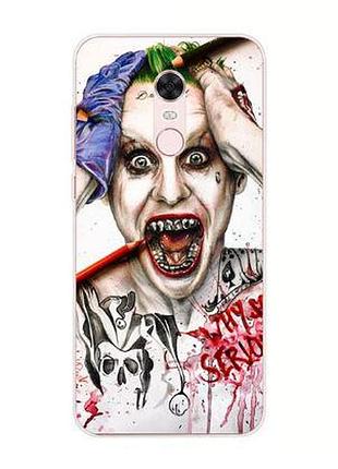 Силіконовий бампер чохол з принтом для xiaomi redmi 5 plus джокер