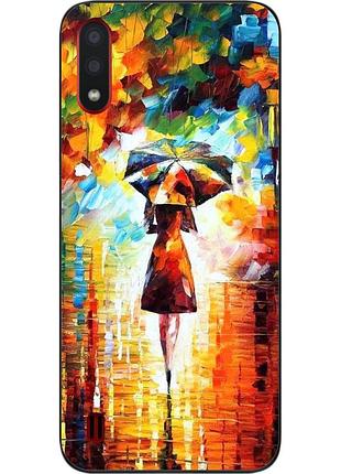 Силіконовий чохол для samsung a01 galaxy a015f з картинкою прогулянка