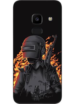 Бампер силиконовый чехол для samsung j6 2018 galaxy j600 с картинкой pubg