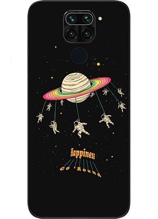 Силиконовый чехол бампер для xiaomi redmi note 9 с картинкой карусель