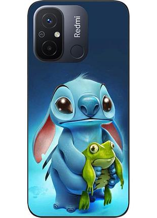 Силиконовый чехол бампер для xiaomi redmi 12c с картинкой стич