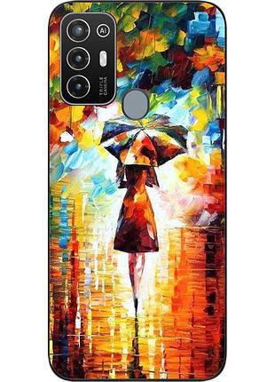Силиконовый чехол для zte blade a52 с картинкой прогулка