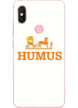 Антибрендовый силиконовый чехол для xiaomi redmi s2 с картинкой humus