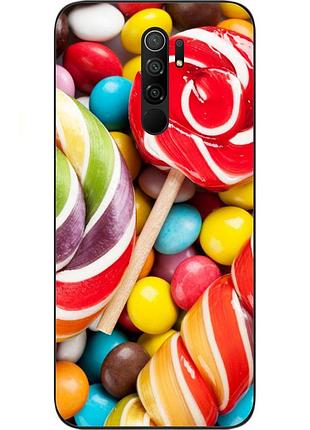 Силіконовий чохол бампер для xiaomi redmi 9 з картинкою цукерки