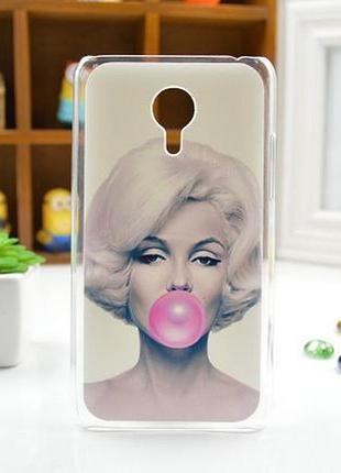 Силіконовий чохол бампер для meizu mx4 з картинкою монро