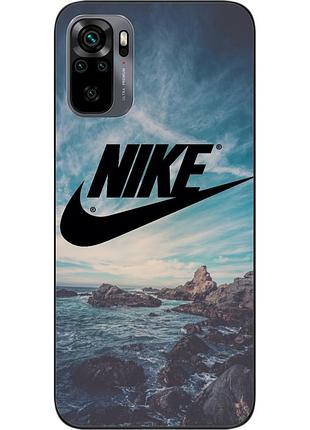Силіконовий чохол для xiaomi redmi note 10 з картинкою логотип nike