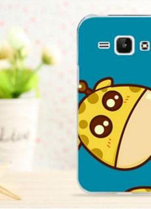 Силіконовий бампер для samsung galaxy моделі j120 j1 2016 з принтом жираф