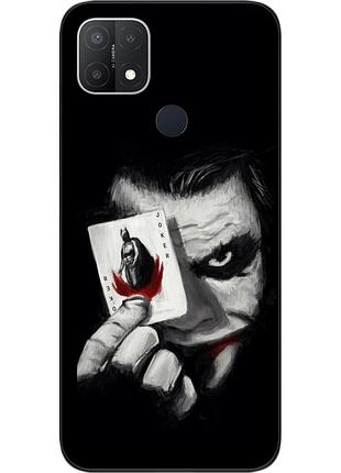 Силиконовый чехол для oppo a15 с картинкой джокер с картой