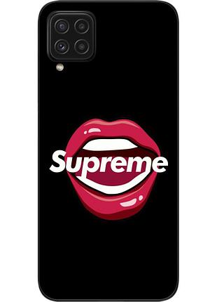 Силиконовый чехол для samsung m32 galaxy m325f с картинкой губы supreme