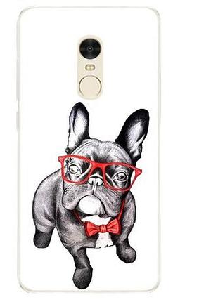 Оригинальный чехол бампер для xiaomi redmi note 4 с принтом дог