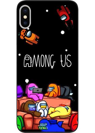 Силиконовый чехол для iphone xs с картинкой among us