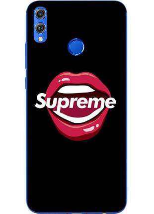 Бампер силиконовый чехол для huawei y9 2019 с картинкой губы supreme