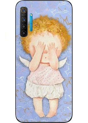 Бампер силіконовий чохол для realme 5i з картинкою янголятко