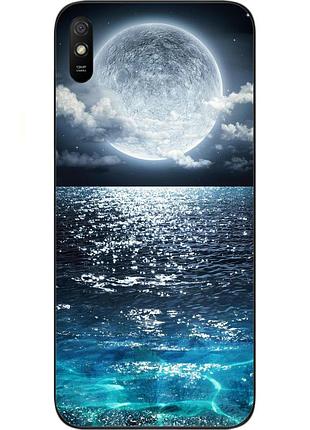 Силиконовый чехол с картинкой для xiaomi redmi 9a луна