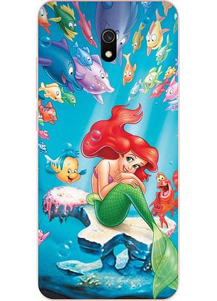 Чехол силиконовый для xiaomi redmi 8a с картинкой русалочка