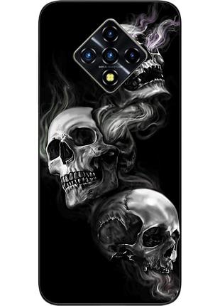 Бампер силіконовий чохол для infinix zero 8 з картинкою три черепа