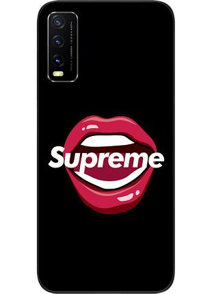 Силиконовый чехол для vivo v20 с картинкой губы supreme