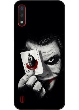 Силиконовый чехол для samsung a01 galaxy a015f с картинкой джокер с картой
