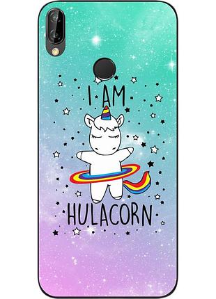 Силиконовый чехол для huawei p20 lite с картинкой единорог