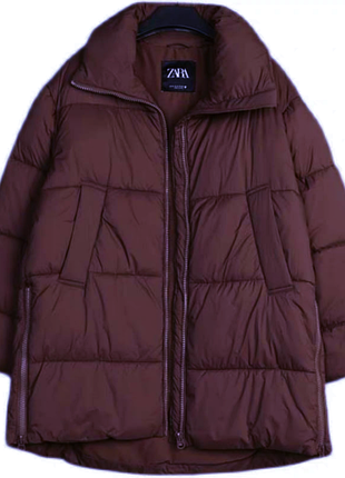 Куртка пуховик оверсайз жіноча zara s