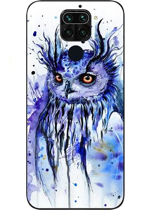 Силіконовий чохол для xiaomi redmi note 9 з картинкою сова акварель