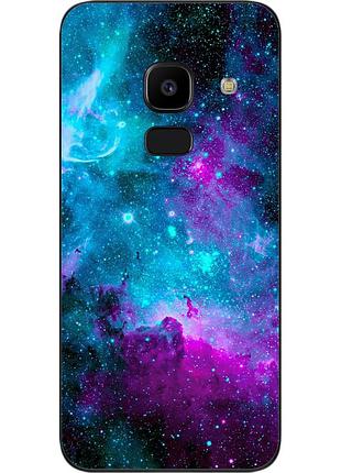 Чехол силиконовый для samsung j6 2018 galaxy j600 с картинкой космос