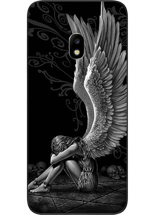 Силиконовый чехол бампер для samsung j7 2017 galaxy j730 с картинкой ангел