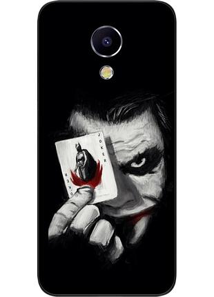 Силиконовый чехол для meizu m3 с картинкой джокер с картой