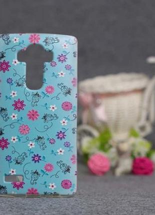 Чехол-накладка для lg g4 h818 с картинкой цветочки