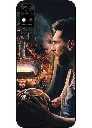 Силиконовый чехол бампер epik для zte blade a31 с картинкой месси