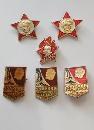 Значки 6 шт. комплект