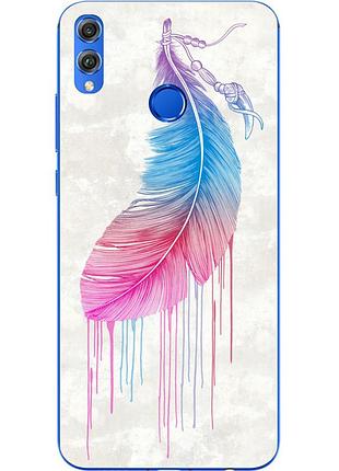 Оригинальный чехол накладка для huawei honor 8x с картинкой перо