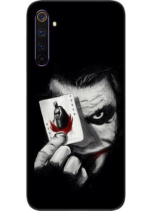 Силиконовый чехол для realme 6 с картинкой джокер с картой