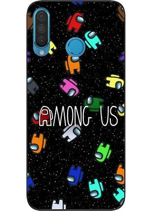 Силіконовий чохол з картинкою для huawei p30 lite among us у космосі